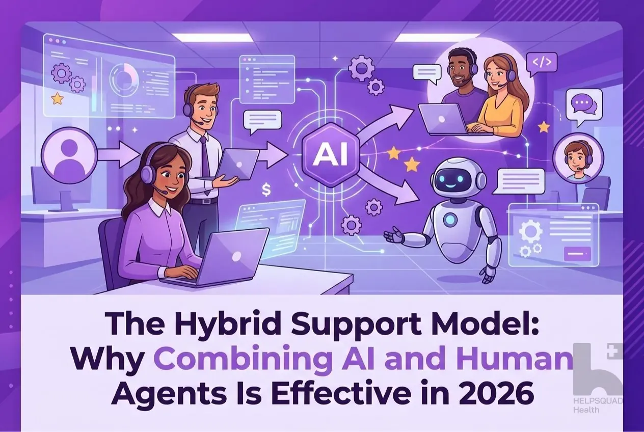 Combining AI and human agents in a hybrid customer support model
