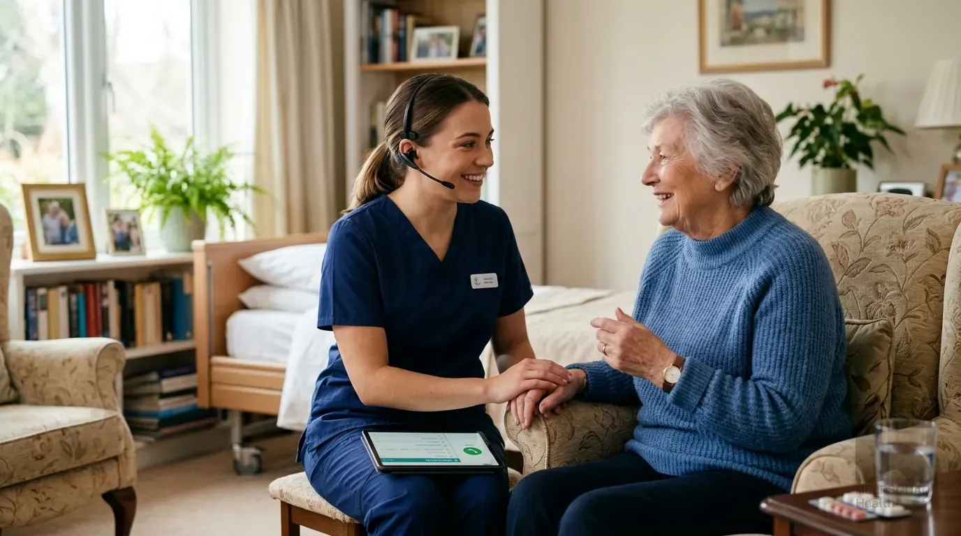 Homecare call center agent supporting patient care coordination