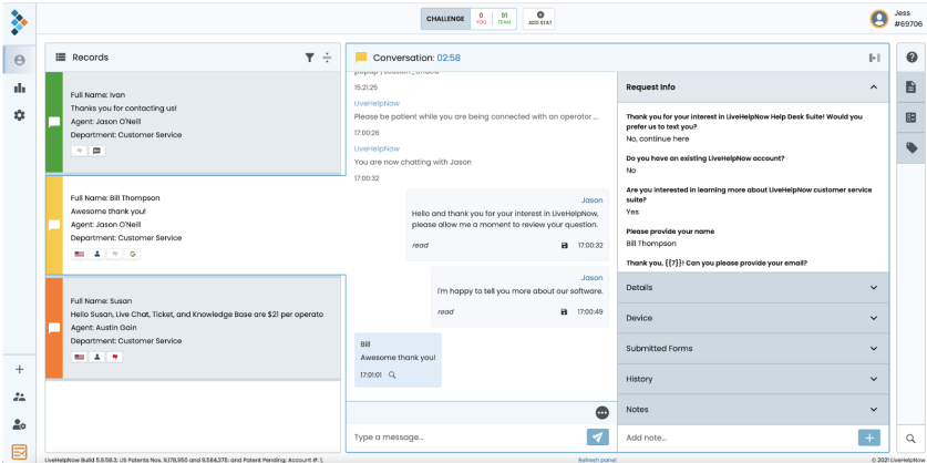 LiveHelpNow Customer Service Software