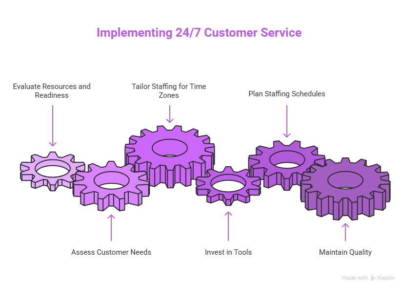 How 24/7 Customer Service Boosts Customer Satisfaction and Retention 3 Implementing 24/7 Customer Service